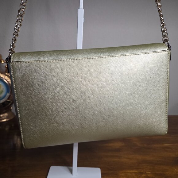 EUC Kate Spade Gold Cross Body shoulder bag - Picture 4 of 14